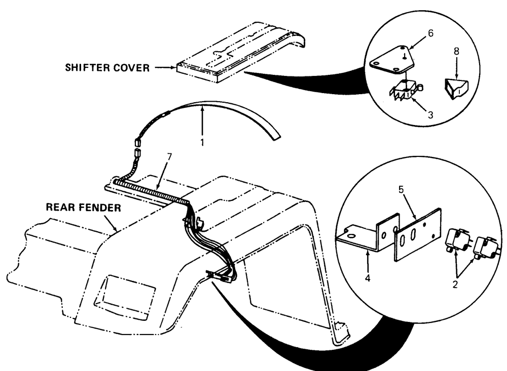 Switches And Wiring -Seat And Fenders Diagram and Parts List for 1105 0350039U-135292100-135292399-136292100 Cub Cadet Lawn Tractor